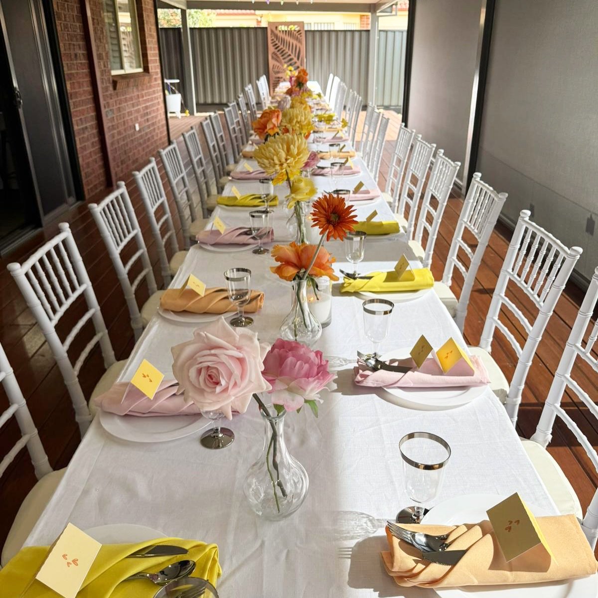 70th birthday set up ๐๐ฅ
White tiffany chairs & tables: @rentmyeventmelb
๐ Secure your date now via the link in our bio or DM us.
#melbourneeventhire #melbournechairhire #eventdecor #eventstyling #tiffanychairs #birthdaydinner #birthday #whitetiffany #whitetiffanychairs